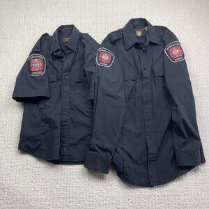 Lot x2 Rivière Kiamika Quebec Canada Uniform Fire Department Badge Patch Read